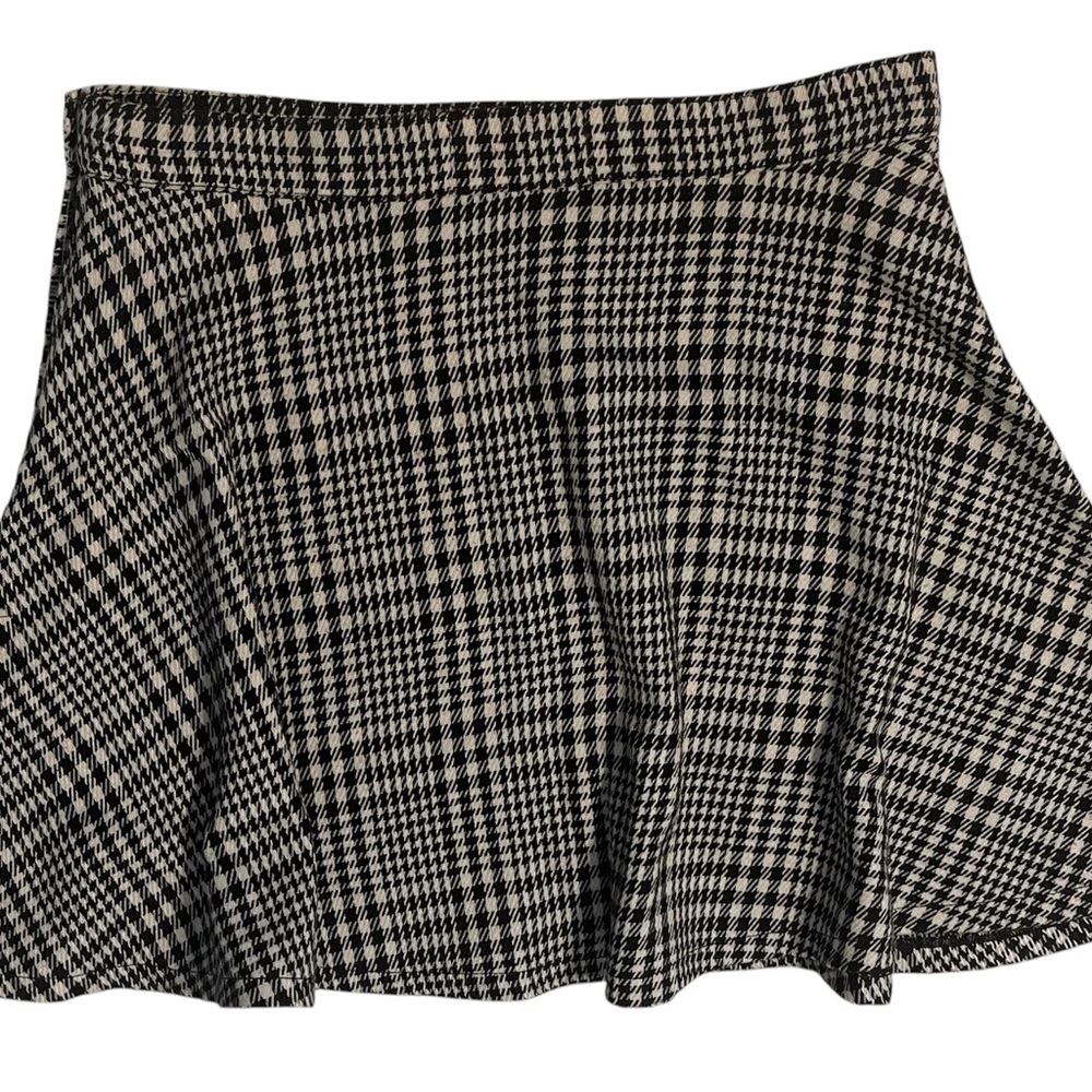 American Apparel Black and White Skater Mini Skirt